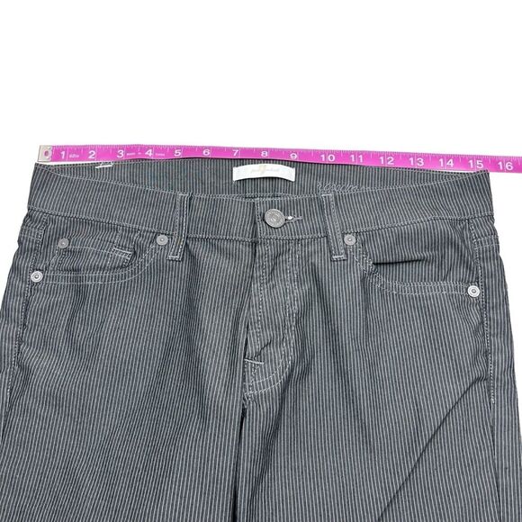 7 For All Mankind Roxanne Striped Pants Skinny Fit Size 27 - Picture 4 of 6